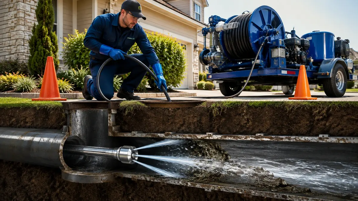 Main Sewer Line Hydro Jet Cleaning in Lakeshore