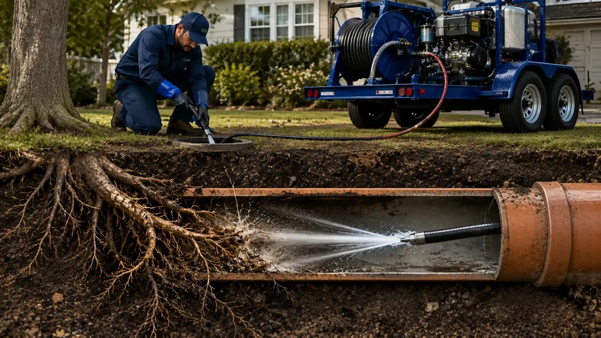 Tree Root Removal with Hydro Jetting in Lakeshore